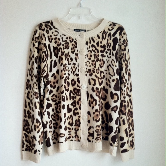 Designers Originals Sweaters - Leopard Print Cardigan